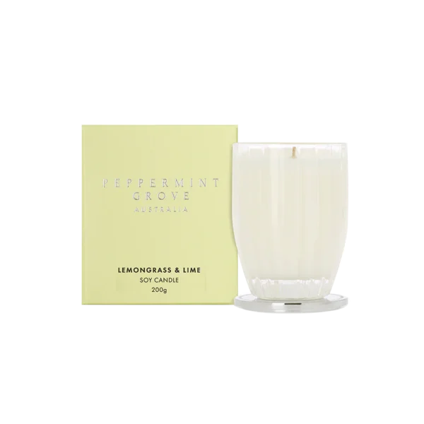 Peppermint Grove Lemongrass & Lime Soy Candle - Image 2