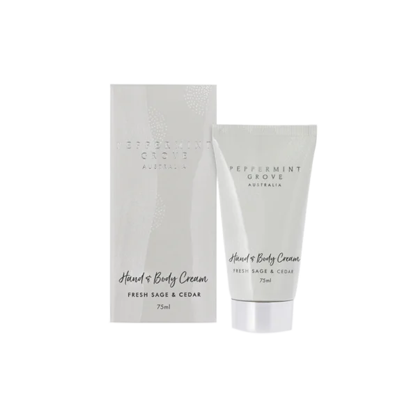 Peppermint Grove Fresh Sage & Cedar Hand & Body Cream Tube 75ml