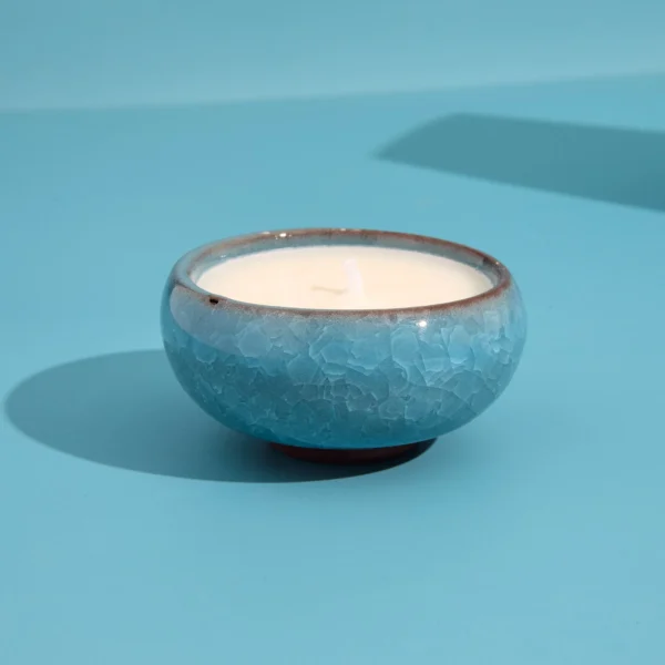 Zesty Lemons Contemporary Kiln Sky Blue Tea Lights - Image 3