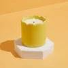 Zesty Lemons Contemporary Kiln Scalloped Yellow Candle - Image 2
