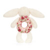 Jellycat Blossom Cream Bunny 'Berry' Ring Rattle - Image 3