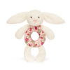 Jellycat Blossom Cream Bunny 'Berry' Ring Rattle - Image 4