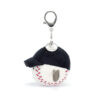 Jellycat Amuseables Sports Baseball Bag Charm - Image 2
