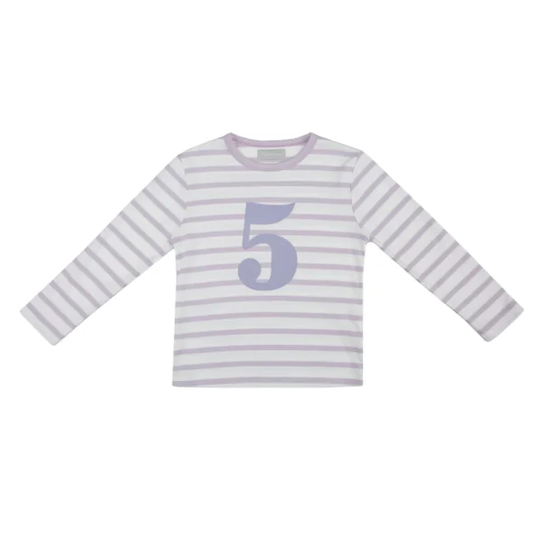Bob & Blossom Parma Violet & White Breton Striped Shirt - Image 9
