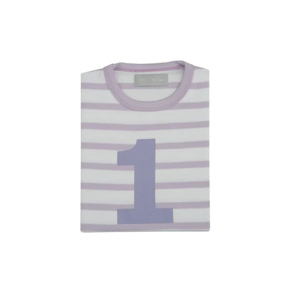Bob & Blossom Parma Violet & White Breton Striped Shirt - Image 2