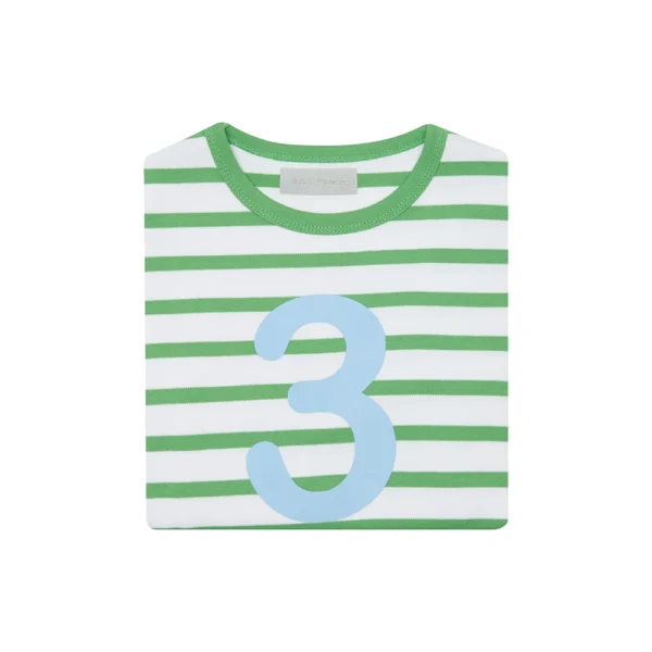 Bob & blossom Grass Green & White Breton Striped Shirt - Image 6