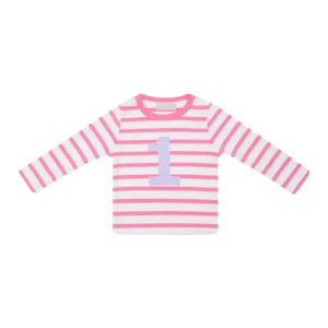 Bob & Blossom Hot Pink & White Breton Striped Shirt