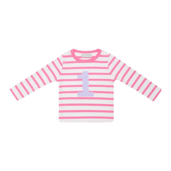 Bob & Blossom Hot Pink & White Breton Striped Shirt