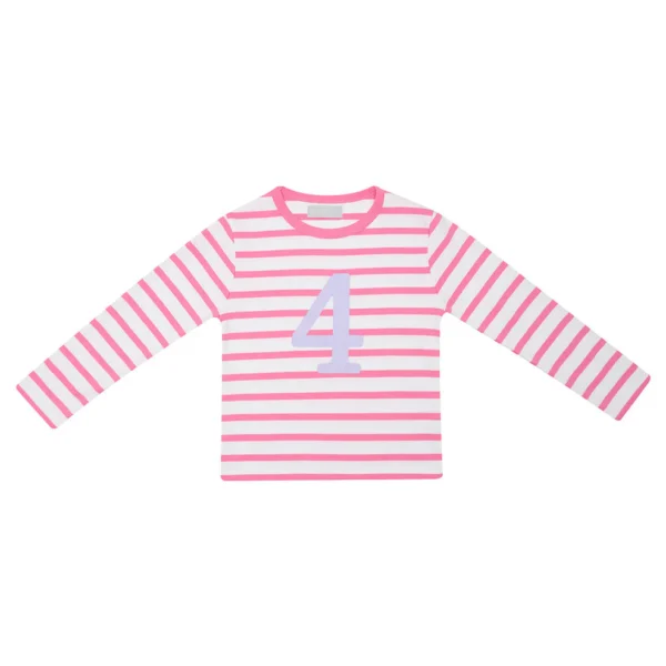 Bob & Blossom Hot Pink & White Breton Striped Shirt - Image 7