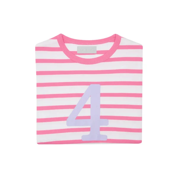 Bob & Blossom Hot Pink & White Breton Striped Shirt - Image 8