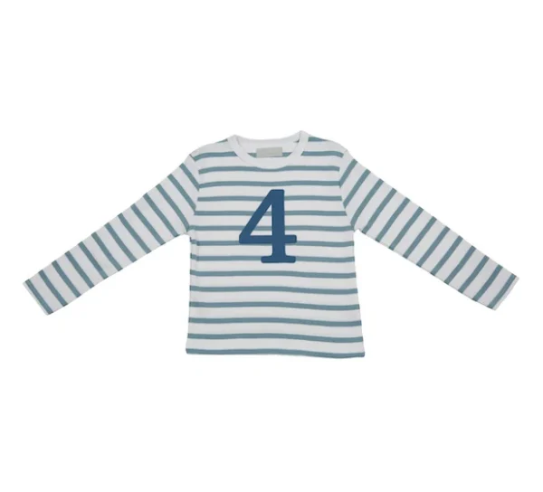 Bob & Blossom Ocean Blue & White Breton Shirt - Image 7