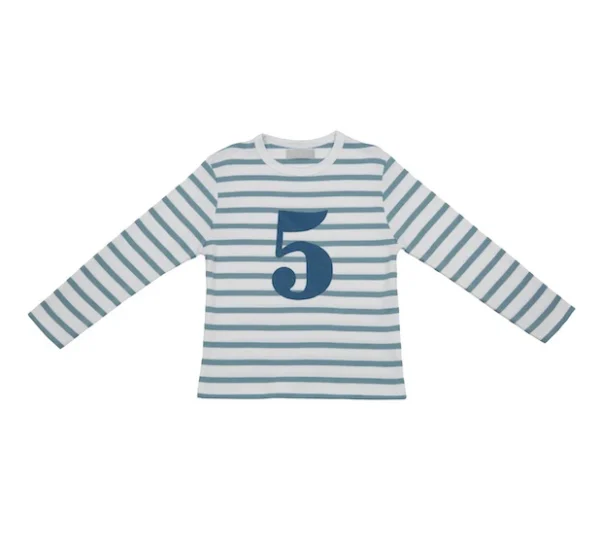Bob & Blossom Ocean Blue & White Breton Shirt - Image 9