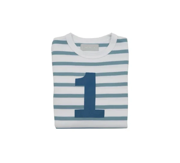 Bob & Blossom Ocean Blue & White Breton Shirt - Image 2