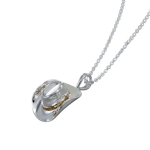 Reeves And Reeves Cowboy Hat Necklace in Sterling Silver