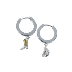 Reeves & Reeves Cowboy Charm Hoop Earrings
