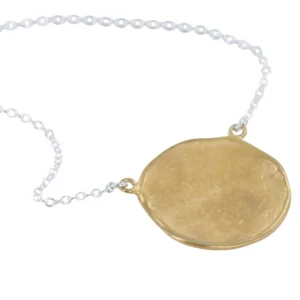 Reeves And Reeves Gold Plate Sterling Silver Penny Necklace