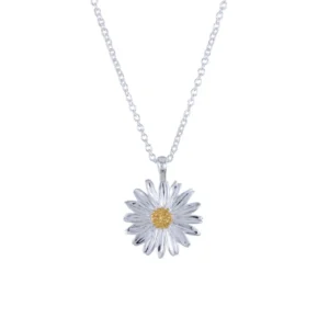 Reeves And Reeves Sterling Silver Daisy Necklace