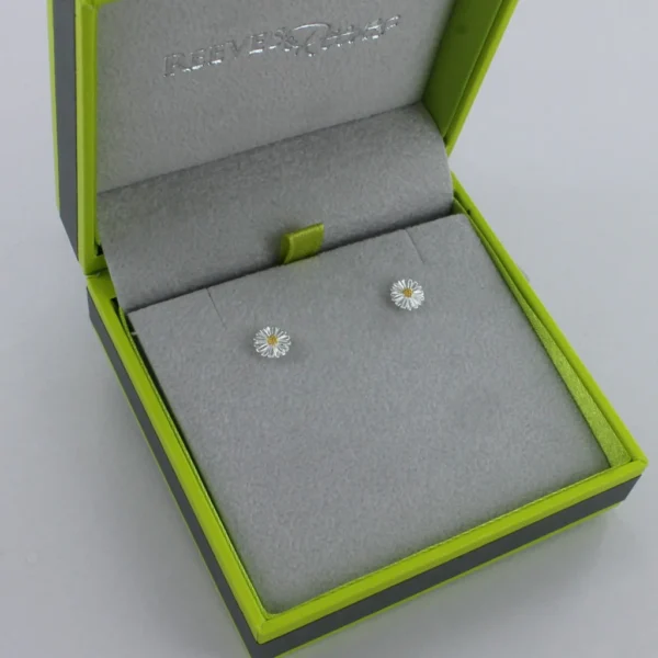 Reeves And Reeves Daisy Sterling Silver Stud Earrings - Image 2