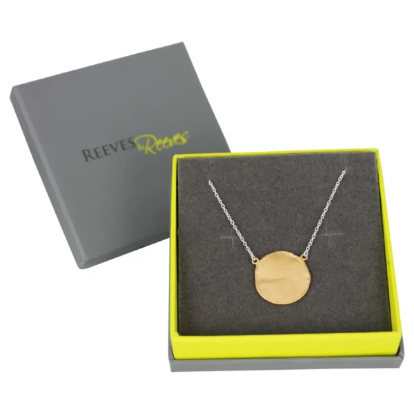 Reeves And Reeves Gold Plate Sterling Silver Penny Necklace - Image 2