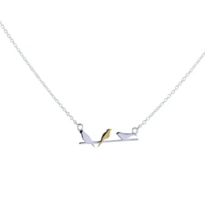 Reeves And Reeves Sterling Silver Bird On A Wire Necklace