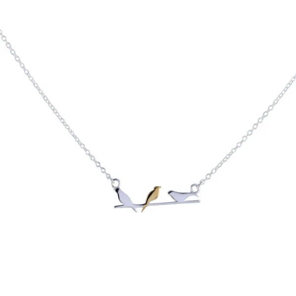 Reeves And Reeves Sterling Silver Bird On A Wire Necklace