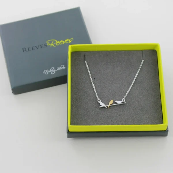 Reeves And Reeves Sterling Silver Bird On A Wire Necklace - Image 2
