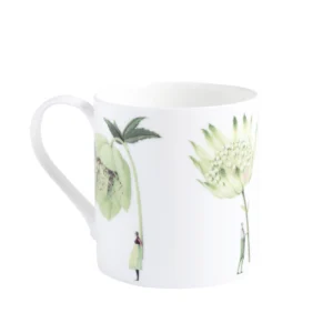 Laura Stoddart In Bloom Green Flowers - Fine Bone China Mug