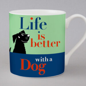 Repeat Repeat Life Cheeky Dog Mug Green