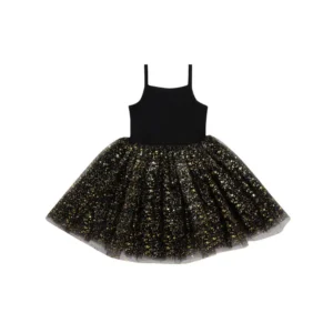 Bob & Blossom Black & Gold Sparkle Dress